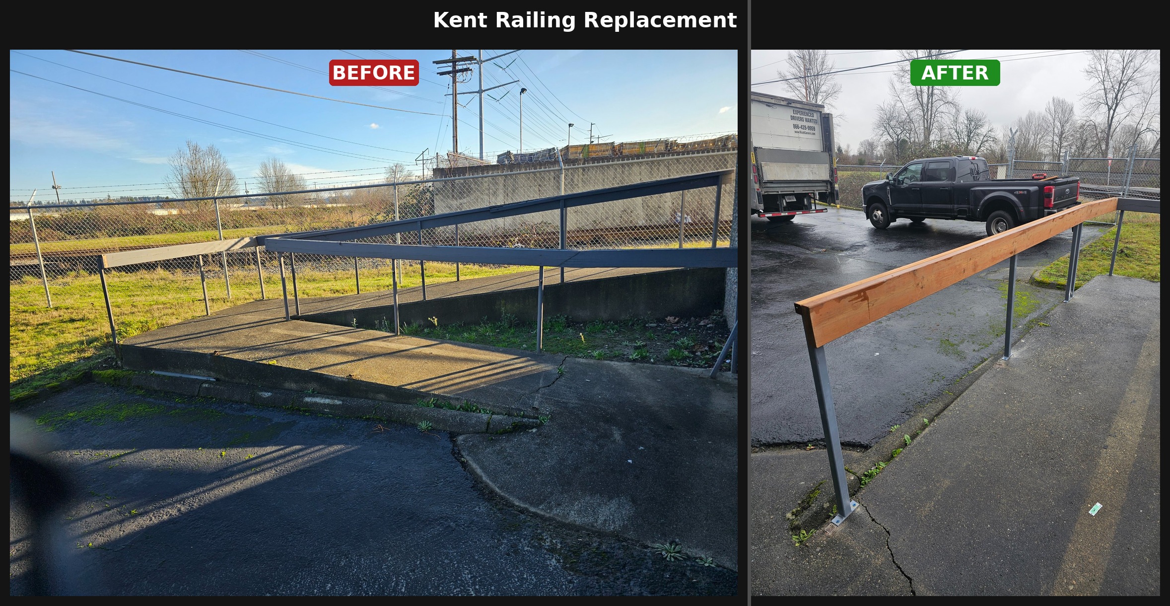 Before and after: Kent railing replacement